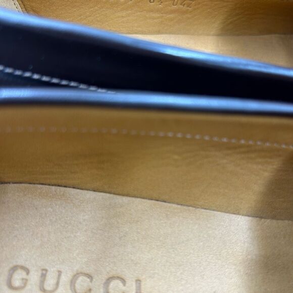 Men’s Gucci interlocking G leather loafers size 8.5 fits 9.5 US made in Italy - Picture 6 of 9